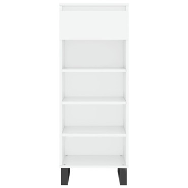 vidaXL Παπουτσοθήκη Γυαλιστερό Λευκό 40x36x105cm Επεξεργασμένο Ξύλο