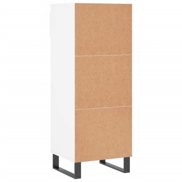 vidaXL Παπουτσοθήκη Γυαλιστερό Λευκό 40x36x105cm Επεξεργασμένο Ξύλο