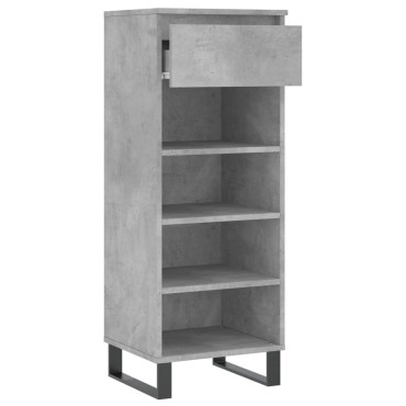 vidaXL Παπουτσοθήκη Γκρι Σκυροδέματος 40x36x105cm Επεξεργασμένο Ξύλο