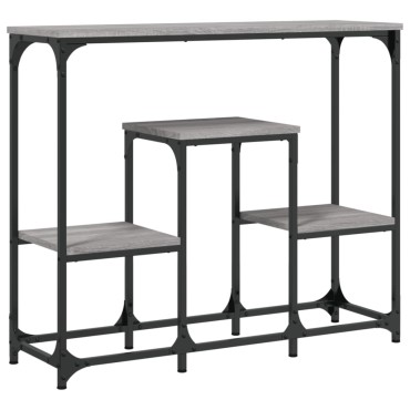 vidaXL Τραπέζι Κονσόλα Γκρι Sonoma 89,5x28x76cm Επεξεργασμένο Ξύλο 1 τεμ.