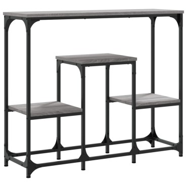 vidaXL Τραπέζι Κονσόλα Γκρι Sonoma 89,5x28x76cm Επεξεργασμένο Ξύλο 1 τεμ.