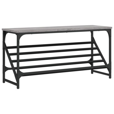 vidaXL Παπουτσοθήκη Γκρι Sonoma 90x30x45cm από Επεξεργασμένο Ξύλο