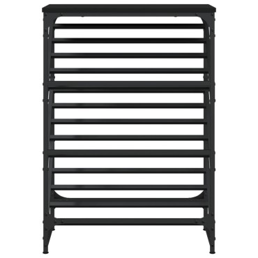 vidaXL Παπουτσοθήκη Μαύρη 60x30x85cm από Επεξεργασμένο Ξύλο