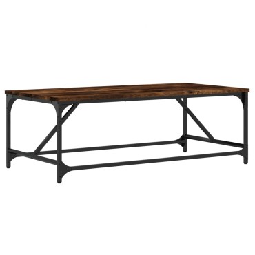 vidaXL Τραπεζάκι Σαλονιού Καπνιστή Δρυς 100x50x35cm Επεξεργ. Ξύλο 1 τεμ.