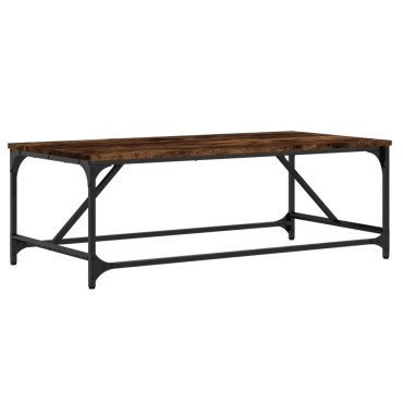 vidaXL Τραπεζάκι Σαλονιού Καπνιστή Δρυς 100x50x35cm Επεξεργ. Ξύλο 1 τεμ.