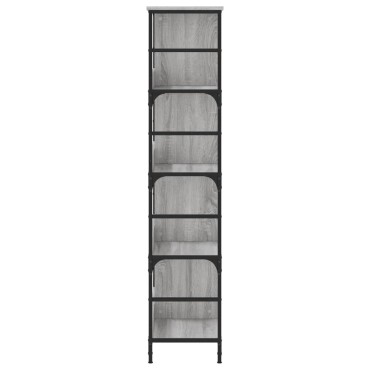 vidaXL Βιβλιοθήκη Γκρι Sonoma 78,5x33x153cm Επεξεργασμένο Ξύλο 1 τεμ.