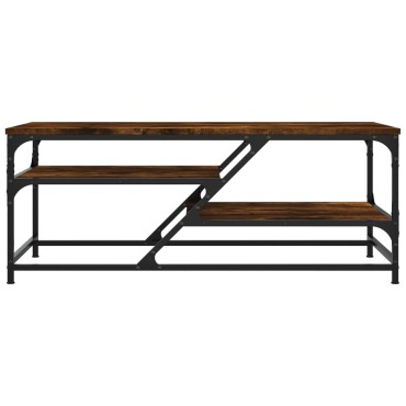 vidaXL Τραπεζάκι Σαλονιού Καπνιστή Δρυς 100x49x40cm Επεξεργ. Ξύλο 1 τεμ.
