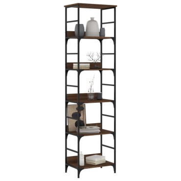 vidaXL Βιβλιοθήκη Καφέ Δρυς 50x33x188,5cm Επεξεργασμένο Ξύλο 1 τεμ.