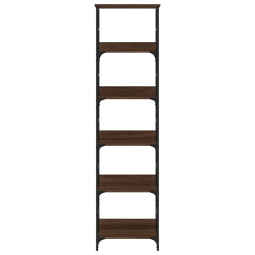 vidaXL Βιβλιοθήκη Καφέ Δρυς 50x33x188,5cm Επεξεργασμένο Ξύλο 1 τεμ.