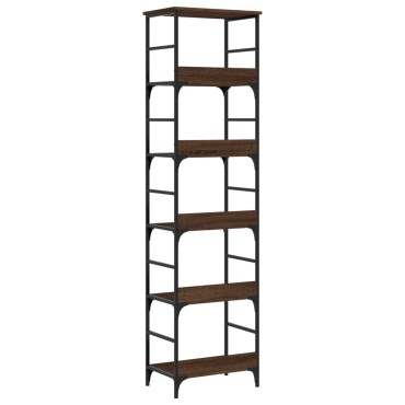 vidaXL Βιβλιοθήκη Καφέ Δρυς 50x33x188,5cm Επεξεργασμένο Ξύλο 1 τεμ.