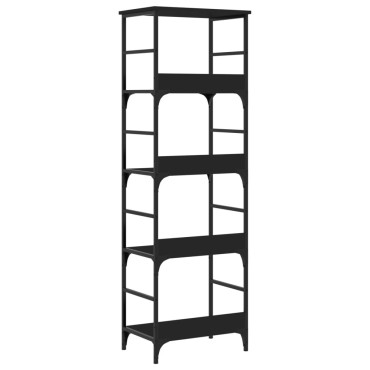 vidaXL Βιβλιοθήκη Μαύρη 50x33x153cm από Επεξεργασμένο Ξύλο 1 τεμ.