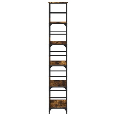 vidaXL Βιβλιοθήκη Καπνιστή Δρυς 50x33x188,5cm Επεξεργασμένο Ξύλο 1 τεμ.