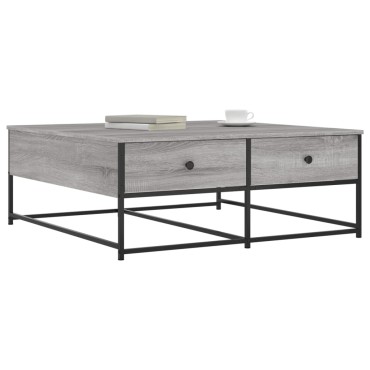 vidaXL Τραπεζάκι Σαλονιού Γκρι Sonoma 100x99x40cm Επεξεργ. Ξύλο 1 τεμ.