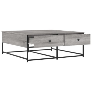 vidaXL Τραπεζάκι Σαλονιού Γκρι Sonoma 100x99x40cm Επεξεργ. Ξύλο 1 τεμ.