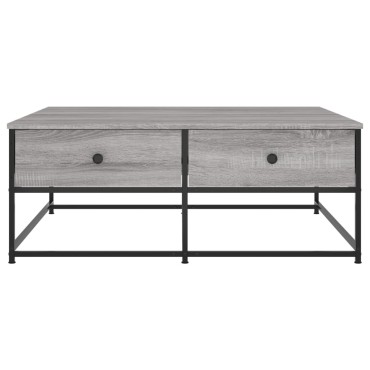 vidaXL Τραπεζάκι Σαλονιού Γκρι Sonoma 100x99x40cm Επεξεργ. Ξύλο 1 τεμ.