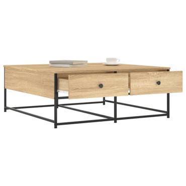 vidaXL Τραπεζάκι Σαλονιού Sonoma Δρυς 100x99x40cm Επεξεργ. Ξύλο 1 τεμ.