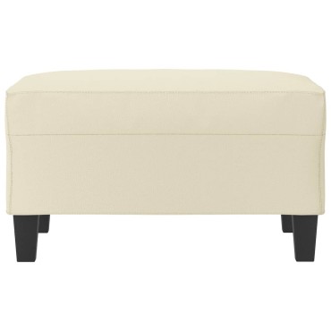 vidaXL Υποπόδιο Κρεμ 70x55x41cm από Συνθετικό Δέρμα 1 τεμ.
