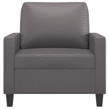 vidaXL Πολυθρόνα Γκρι Συνθετικό δέρμα 78x77x80cm 1 τεμ. Γωνιακός