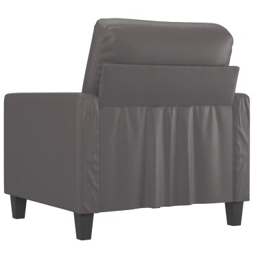 vidaXL Πολυθρόνα Γκρι Συνθετικό δέρμα 78x77x80cm 1 τεμ. Γωνιακός