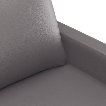 vidaXL Πολυθρόνα Γκρι Συνθετικό δέρμα 78x77x80cm 1 τεμ. Γωνιακός