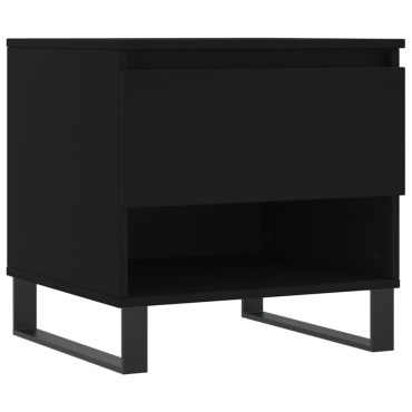 vidaXL Τραπεζάκι Σαλονιού Μαύρο 50x46x50cm από Επεξεργ. Ξύλο 1 τεμ.