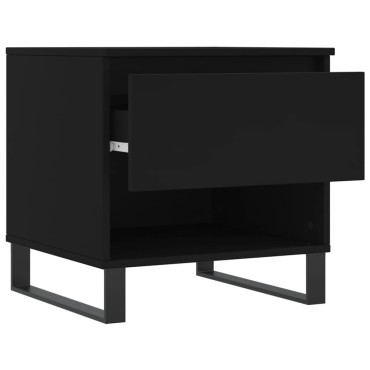 vidaXL Τραπεζάκι Σαλονιού Μαύρο 50x46x50cm από Επεξεργ. Ξύλο 1 τεμ.