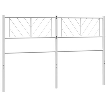 vidaXL Κεφαλάρι Λευκό Μεταλλικό 142x3x90cm 1 τεμ.