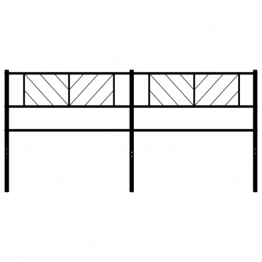 vidaXL Κεφαλάρι Μαύρο Μεταλλικό 206x3x90cm 1 τεμ.