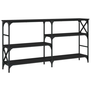 vidaXL Τραπέζι Κονσόλα Μαύρο 150x29x76,5cm Επεξεργασμένο Ξύλο 1 τεμ.
