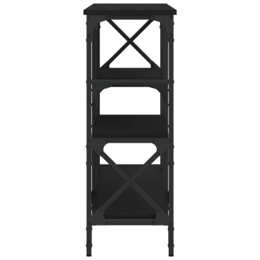 vidaXL Τραπέζι Κονσόλα Μαύρο 150x29x76,5cm Επεξεργασμένο Ξύλο 1 τεμ.