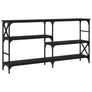 vidaXL Τραπέζι Κονσόλα Μαύρο 150x29x76,5cm Επεξεργασμένο Ξύλο 1 τεμ.