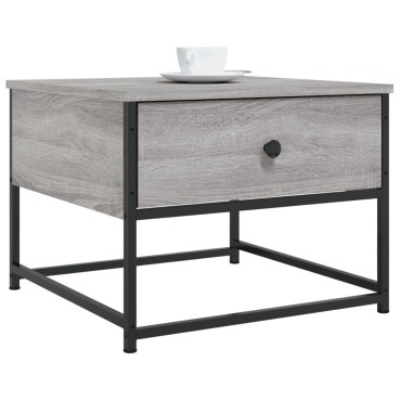 vidaXL Τραπεζάκι Σαλονιού Γκρι Sonoma 51x51x40cm Επεξεργασμένο Ξύλο 1 τεμ.