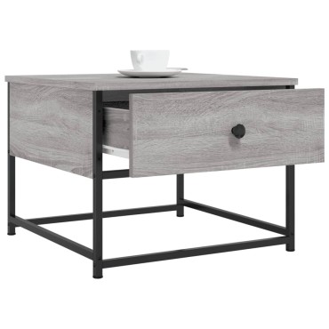 vidaXL Τραπεζάκι Σαλονιού Γκρι Sonoma 51x51x40cm Επεξεργασμένο Ξύλο 1 τεμ.