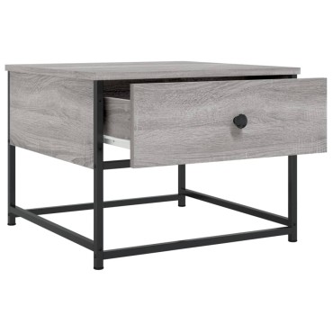 vidaXL Τραπεζάκι Σαλονιού Γκρι Sonoma 51x51x40cm Επεξεργασμένο Ξύλο 1 τεμ.