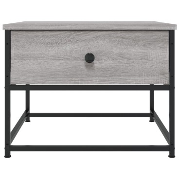 vidaXL Τραπεζάκι Σαλονιού Γκρι Sonoma 51x51x40cm Επεξεργασμένο Ξύλο 1 τεμ.