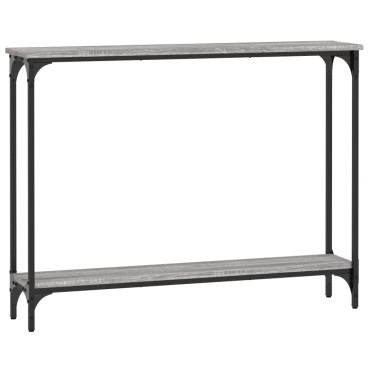 vidaXL Τραπέζι Κονσόλα Γκρι Sonoma 100x22,5x75cm Επεξεργασμένο Ξύλο 1 τεμ.