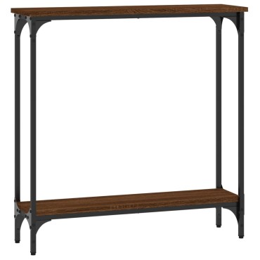 vidaXL Τραπέζι Κονσόλα Καφέ Δρυς 75x22,5x75cm Επεξεργασμένο Ξύλο 1 τεμ.