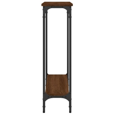 vidaXL Τραπέζι Κονσόλα Καφέ Δρυς 75x22,5x75cm Επεξεργασμένο Ξύλο 1 τεμ.