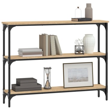 vidaXL Τραπέζι Κονσόλα Sonoma Δρυς 100x22,5x75cm Επεξεργασμένο Ξύλο 1 τεμ.