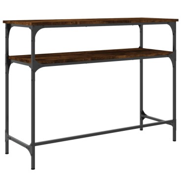 vidaXL Τραπέζι Κονσόλα Καπνιστή Δρυς 100x35,5x75cm Επεξεργ. Ξύλο 1 τεμ.