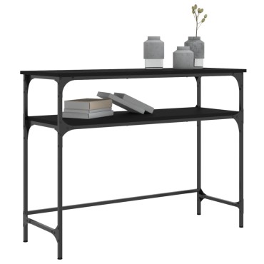 vidaXL Τραπέζι Κονσόλα Μαύρο 100x35,5x75cm από Επεξεργ. Ξύλο 1 τεμ.