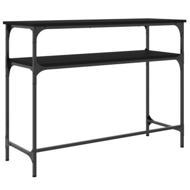 vidaXL Τραπέζι Κονσόλα Μαύρο 100x35,5x75cm από Επεξεργ. Ξύλο 1 τεμ.