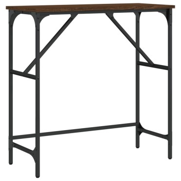 vidaXL Τραπέζι Κονσόλα Καφέ Δρυς 75x32x75cm Επεξεργασμένο Ξύλο 1 τεμ.