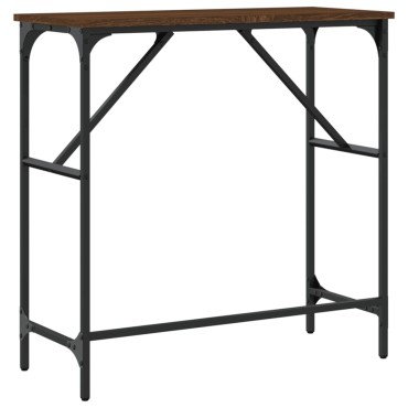 vidaXL Τραπέζι Κονσόλα Καφέ Δρυς 75x32x75cm Επεξεργασμένο Ξύλο 1 τεμ.