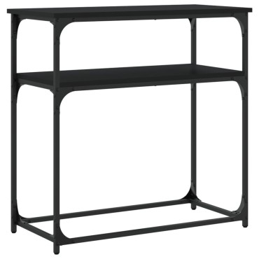 vidaXL Τραπέζι Κονσόλα Μαύρο 75x35,5x75cm από Επεξεργ. Ξύλο 1 τεμ.