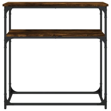 vidaXL Τραπέζι Κονσόλα Καπνιστή Δρυς 75x35,5x75cm Επεξεργ. Ξύλο 1 τεμ.
