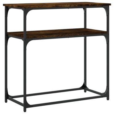 vidaXL Τραπέζι Κονσόλα Καπνιστή Δρυς 75x35,5x75cm Επεξεργ. Ξύλο 1 τεμ.