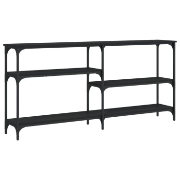 vidaXL Τραπέζι Κονσόλα Μαύρο 160x29x75cm Επεξεργασμένο Ξύλο 1 τεμ.