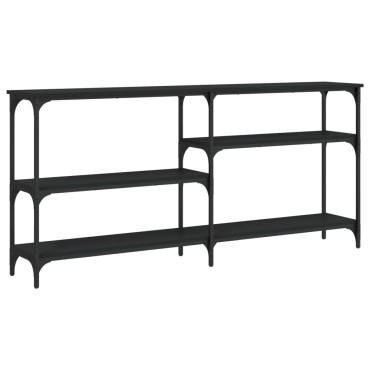 vidaXL Τραπέζι Κονσόλα Μαύρο 160x29x75cm Επεξεργασμένο Ξύλο 1 τεμ.