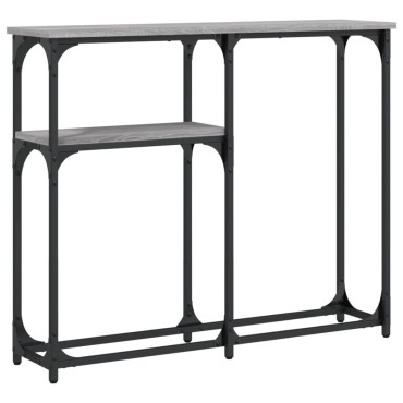 vidaXL Τραπέζι Κονσόλα Γκρι Sonoma 90x22,5x75cm Επεξεργασμένο Ξύλο 1 τεμ.
